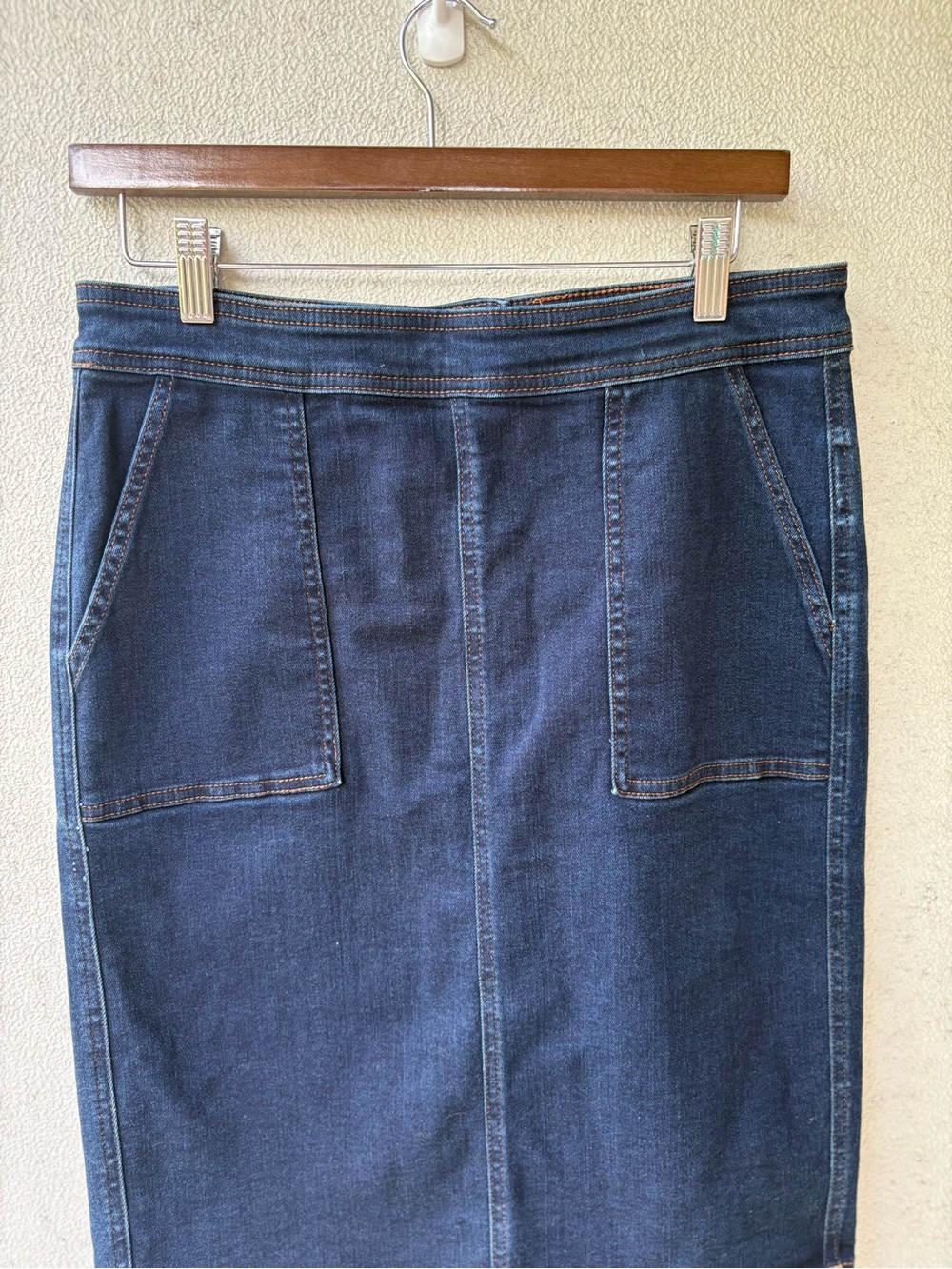 Lands' End Dark Wash Denim Pencil Skirt Size 6P